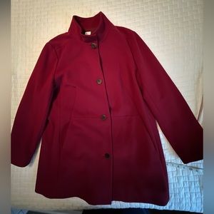 Cranberry JJILL coat. 32” length